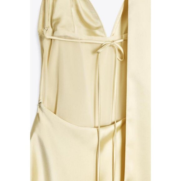 ZARA FOULARD SATIN MAXI DRESS - Picture 8 of 8